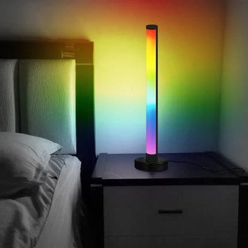 Светодиодная RGB-лампа от USB, HU-815 / Цветная лампа радужная / RGB светильник / Напольная РГБ лампа 234589398 фото