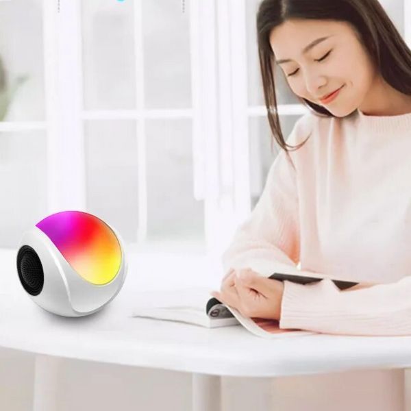Нічник RGB LIGHT з bluetooth колонкою та підтримкою FM/SD карт / Настільна акумуляторна лампа 234571314 фото