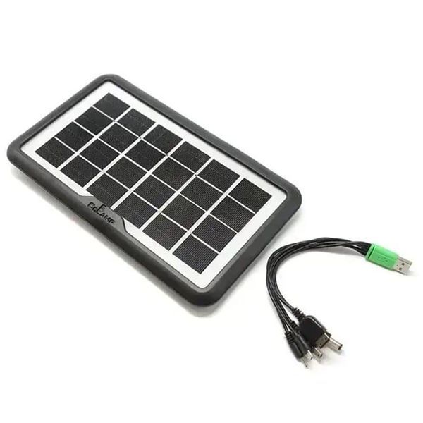Портативна сонячна панель з універсальним кабелем зарядки 4W, 6V, CCLamp CL-639 / Сонячна батарея 234580313 фото