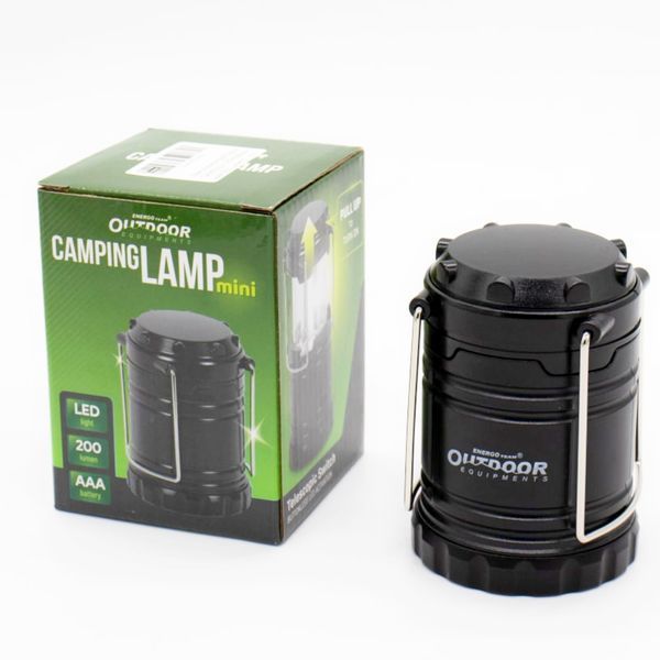Кемпинговый фонарь на батарейках Outdoor CAMPING, Черный / Аварийный раскладной светильник 234565309 фото