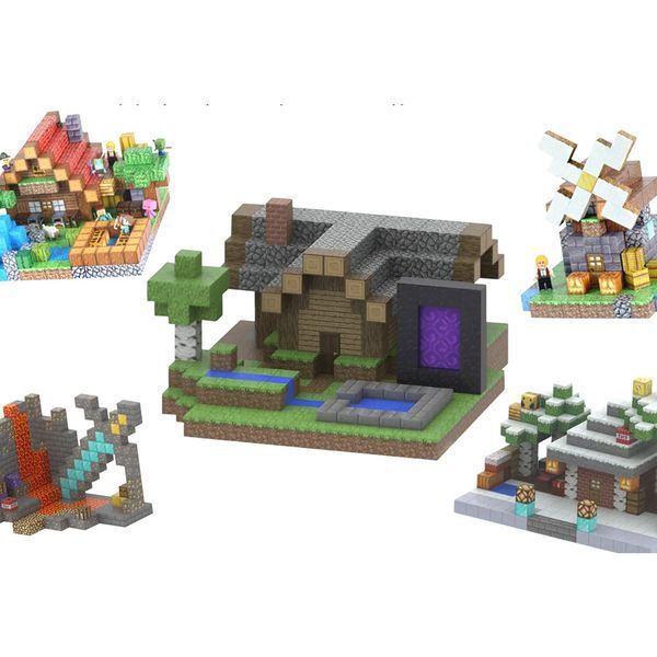 Детский конструктор магнитный, 140 блоков,  Minecraft ''Двухэтажный дом с библиотекой'' /  Магнитный конструктор для детей 345701386 фото