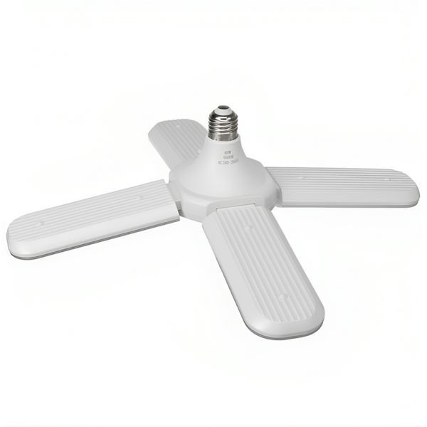 Складная лампа на 3 лопасти 45Вт, с цоколем E27, Fan blade bulb / Светодиодная лампочка / Led лампа 234568374 фото
