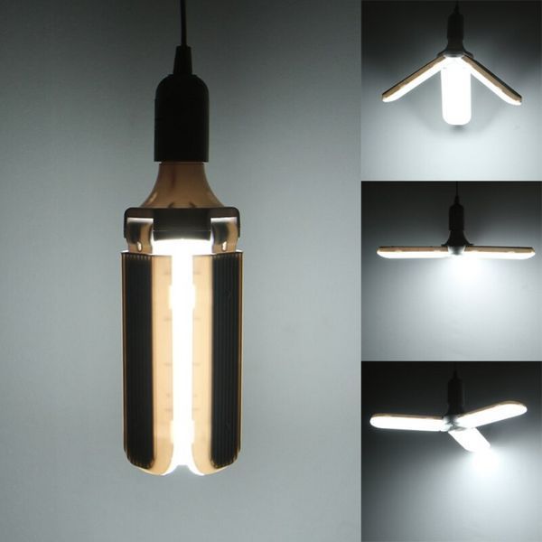 Складная лампа на 3 лопасти 45Вт, с цоколем E27, Fan blade bulb / Светодиодная лампочка / Led лампа 234568374 фото