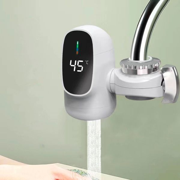 Проточный водонагреватель на кран с LCD экраном, 35-50&deg;C / Бойлер на кран / Насадка на кран для кухни 234566996 фото