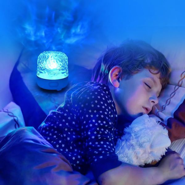Лампа с эффектом водяной волны + Колонка и Пульт, от USB / LED светильник ночник / Проектор светильник настольный 234588943 фото