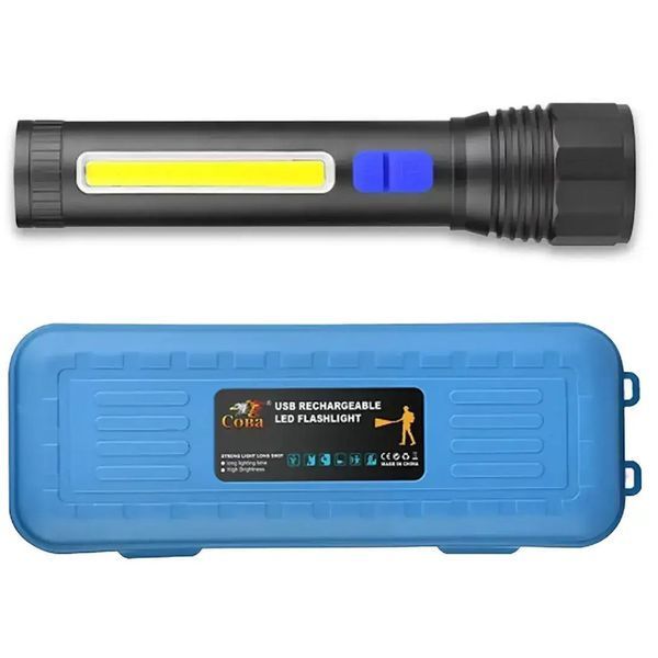 Ручний ліхтар акумуляторний із зумом, від USB, Bailong CB-C12-P50-COB / Світлодіодний ліхтар / Акумуляторний ліхтарик / Ліхтар LED 234590630 фото