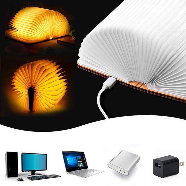 Аккумуляторная настольная лампа-книга, USB / LED лампа-книга / Светодиодная лампа на аккумуляторе / Портативный светильник 234589376 фото
