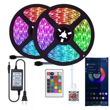LED лента от сети 2шт, 5м, 12V + пульт и блок питания / Светодиодная лента / Подсветка для комнаты / RGB лента 234586914 фото