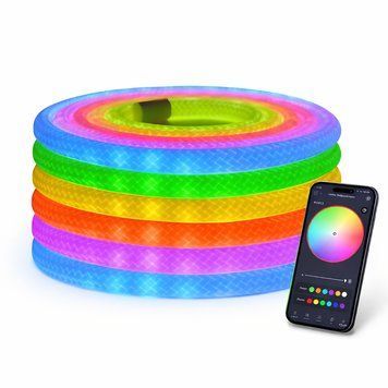 Светодиодная умная лента шланг 2м, RGB, + пульт / Гибкая неоновая лента / Лента светодиодная / Подсветка в комнату 234583800 фото