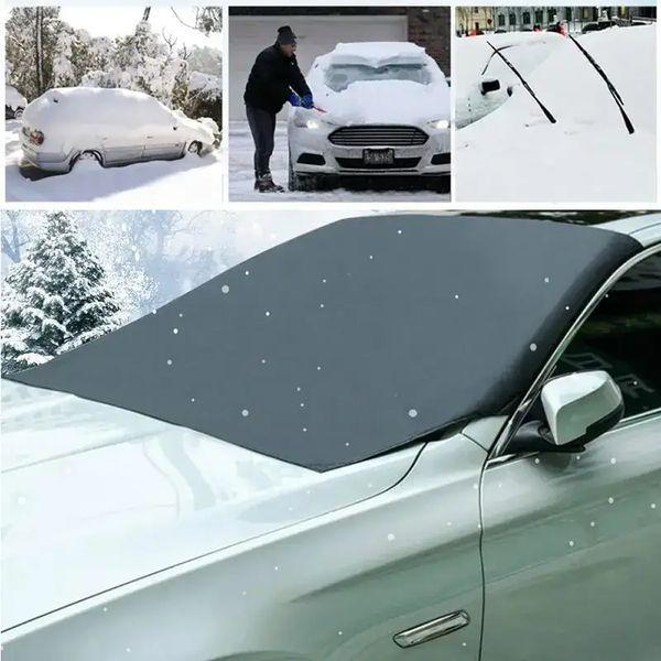 Захисна накидка на лобове скло автомобіля, 210х145х125см / Магнітна накидка для авто / Двостороння накидка для лобового скла 345704921 фото