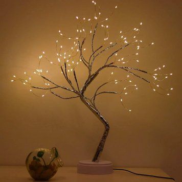 Настольный LED светильник 50см, DIY Auelife, Дерево Бонсай, от USB / Лампа-ночник на батарейках 234573177 фото