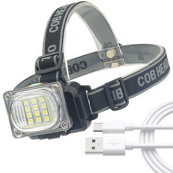 Налобний ліхтар від USB, 5Вт, 200лм, 6659A / Акумуляторний ліхтарик на голову / Світлодіодний ліхтарик на лоб 234575468 фото