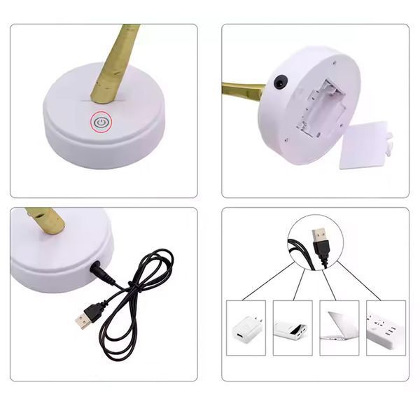 Ночник в виде дерева-бонсай с жемчугом (50см), от USB, Теплый белый / Светильник-дерево 234574679 фото