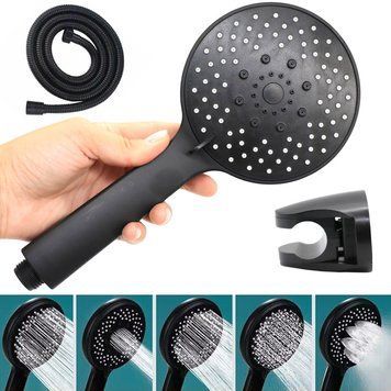 Лійка для душу у ванну + тримач і шланг, Shower set, Чорна / Насадка для душу / Ручний душ для ванної 234574540 фото