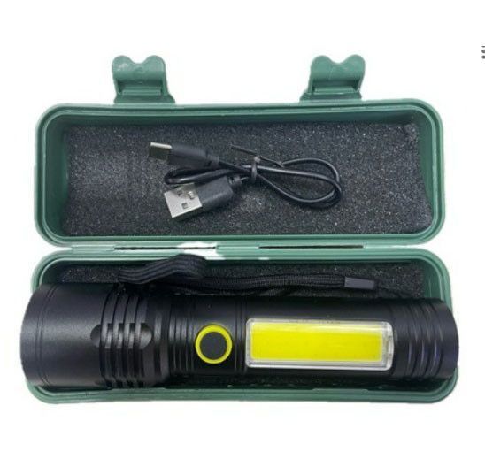 Світлодіодний ліхтарик на акумуляторі з бічним підсвічуванням, USB, BL537 / Акумуляторний ліхтар з функцією Zoom / Ручний ліхтарик 234591525 фото