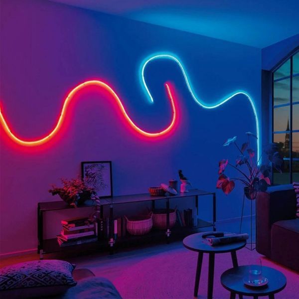 Умная неоновая лента, от USB, 3м, Bluetooth + пульт / Гибкая RGB лента / Светодиодная лента неон / LED лента 234583494 фото