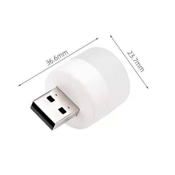 Світлодіодна лампа USB LED Lamp 5V 1W 6000K біла / Портативний міні світильник з USB / USB нічник 234565299 фото
